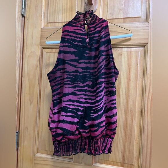 I.N. San Francisco size medium juniors zebra pink metallic tank - Picture 6 of 9